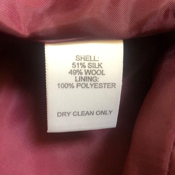 Vtg Talbots Women’s Plus Wool Silk Blend red Orange Tweed Blazer Made In USA 14 - Picture 12 of 16